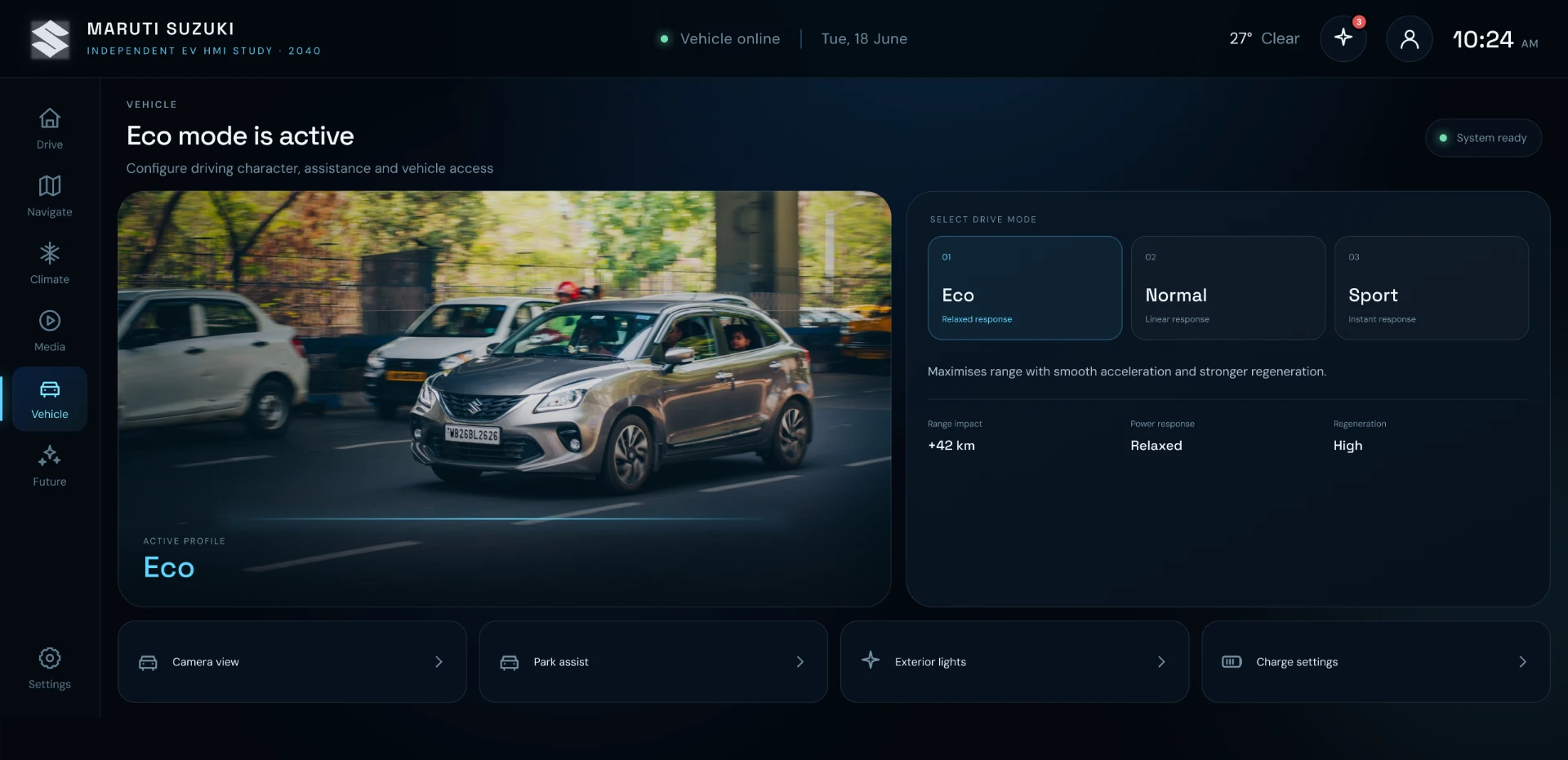 Vehicle settings and drive modes